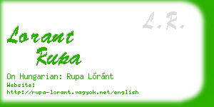 lorant rupa business card