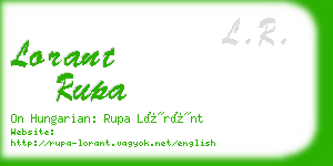 lorant rupa business card